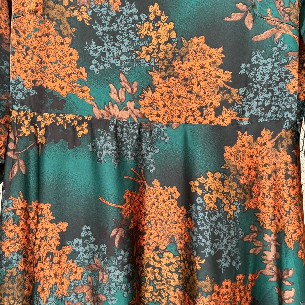 Baltic Born Green and Rust Floral Maxi Dress - Picture 14 of 16
